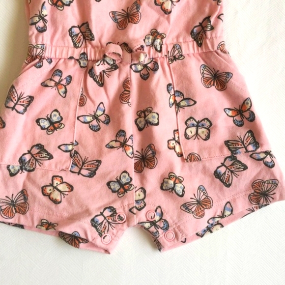joe fresh butterfly flounced sleeve summer romper playsuit 3-6 months baby girl - Picture 3 of 7